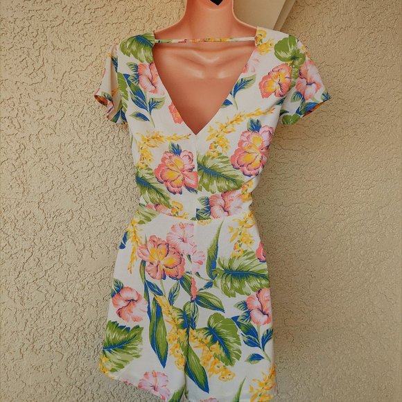 *Floral Print Romper by June & Hudson- Size S/M - Picture 2 of 5